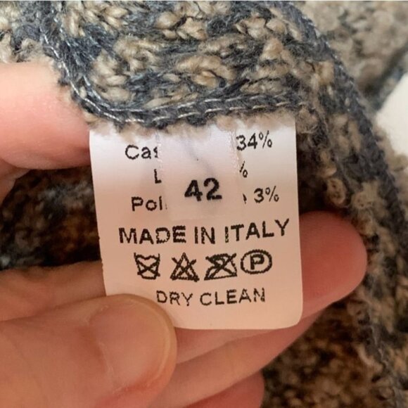 Amina Rubinacci Cashmere Cardigan Jacket Gray Size 42 / Small - Picture 8 of 8